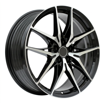 Alu kola Racing Line 3S1405, 18x7 5x114.3 ET35, černá + leštění (zátěžová)