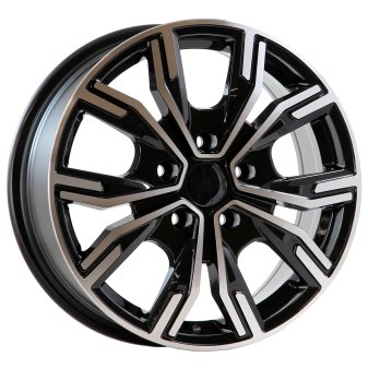 Alu kola Racing Line 6408, 17x7 5x112 ET51, černá + leštění (zátěžová)