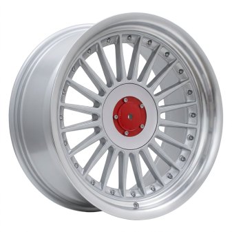 Alu kola Racing Line 7307F, 17x8 5x120 ET20, stříbrná + leštěný límec