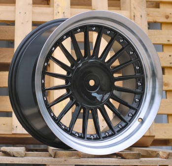 Alu kola Racing Line 7307R, 17x9 5x120 ET15, šedivá + leštěný límec