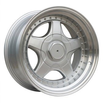 Alu kola Racing Line 7813F, 17x8.5 5x120 ET20, stříbrná + leštěný límec