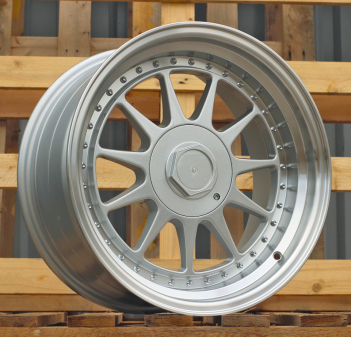 Alu kola Racing Line 7962F, 17x8.5 5x120 ET20, stříbrná + leštěný límec