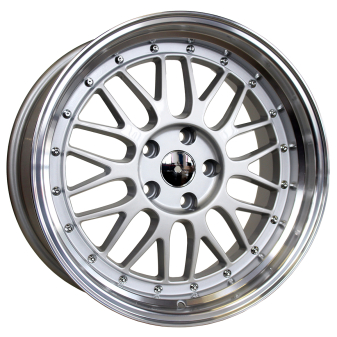 Alu kola Racing Line A1025, 17x8.5 5x120 ET15, stříbrná + leštění
