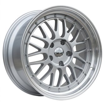 Alu kola Racing Line A1025, 17x7.5 5x112 ET35, stříbrná + leštěný límec