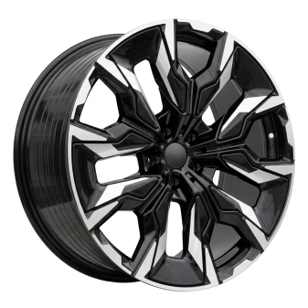 Alu kola Racing Line A5915, 21x8.5 5x112 ET32, černá + leštění (zátěžová)