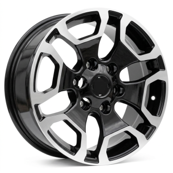 Alu kola Racing Line A6216, 17x7.5 6x139.7 ET25, černá + leštění (zátěžová)
