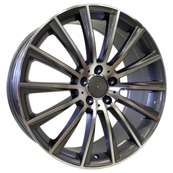 Alu kola Racing Line B1048, 18x9 5x112 ET45, šedivá + leštění