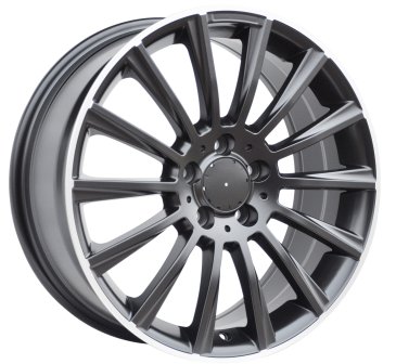 Alu kola Racing Line B1048, 18x7.5 5x112 ET44, černá + leštěný límec