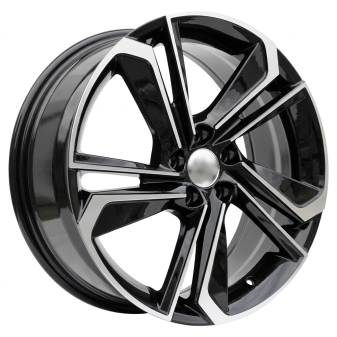 Alu kola Racing Line B1113, 17x7 5x100 ET51, černá + leštění