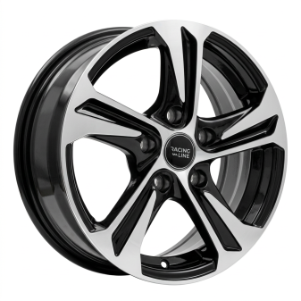 Alu kola Racing Line B1242, 16x6.5 4x100 ET40, černá + leštění