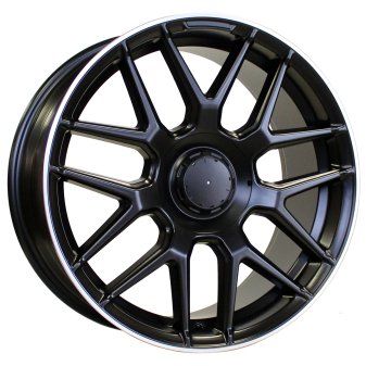 Alu kola Racing Line B1258, 18x8.5 5x112 ET36, černá matná + leštěný límec