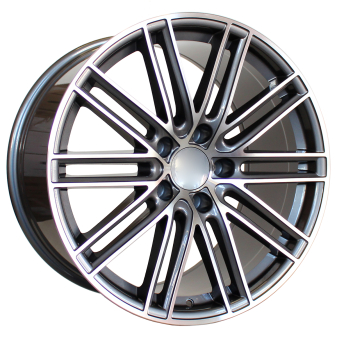 Alu kola Racing Line B1274, 20x8.5 5x130 ET50, šedivá + leštění