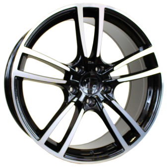 Alu kola Racing Line B1378, 21x9.5 5x130 ET46, černá + leštění (zátěžová)