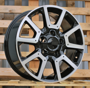 Alu kola Racing Line B1380, 20x8.5 5x150 ET55, černá + leštění (zátěžová)