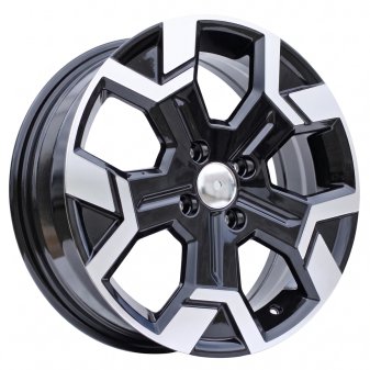 Alu kola Racing Line B1407, 16x6 4x100 ET40, černá + leštění