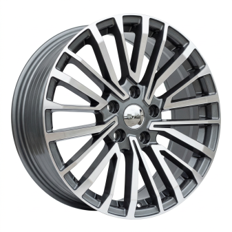 Alu kola Racing Line B1515, 18x8 5x120 ET50, šedivá + leštění (zátěžová)