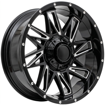 Alu kola Racing Line B1544, 20x12 12x135 ET-44, černá lesklá (zátěžová)