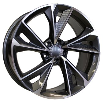 Alu kola Racing Line B1566, 21x9 5x112 ET31, šedivá + leštění (zátěžová)