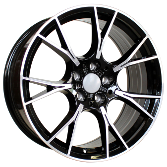 Alu kola Racing Line B1617, 18x8 5x112 ET30, černá + leštění
