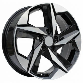 Alu kola Racing Line B1622, 15x6 5x114.3 ET45, černá + leštění