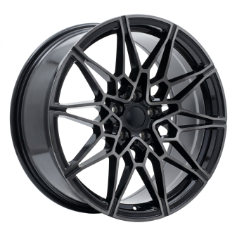 Alu kola Racing Line B1674, 19x8 5x112 ET27, černá + tmavé leštění