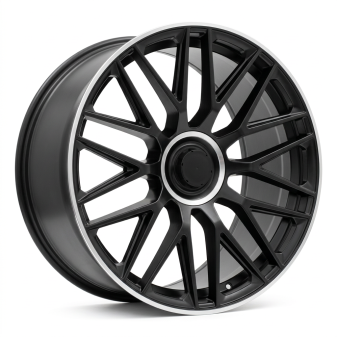 Alu kola Racing Line B1766, 19x9.5 5x112 ET38, černá matná + leštěný límec (zátěžová)