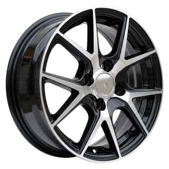 Alu kola Racing Line B1795, 14x5.5 4x100 ET43, černá + leštění