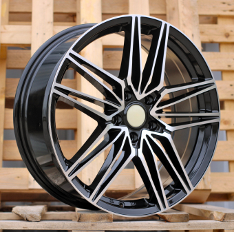 Alu kola Racing Line B1849, 19x7.5 5x114.3 ET48, černá + leštění