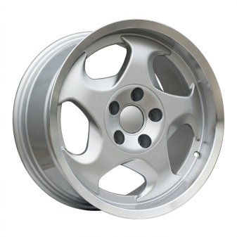 Alu kola Racing Line B2418, 17x8 5x120 ET15, stříbrná + leštěný límec