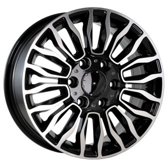 Alu kola Racing Line B2419, 16x7 6x130 ET50, černá + leštění (zátěžová)