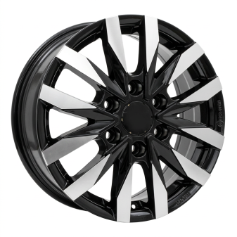 Alu kola Racing Line B3023, 16x6.5 6x130 ET54, černá + leštění (zátěžová)