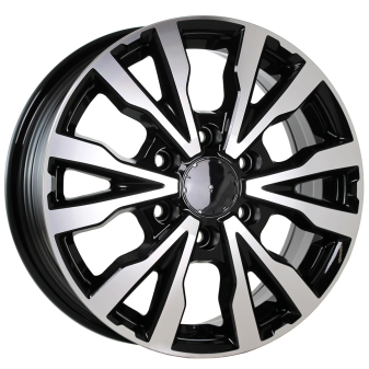 Alu kola Racing Line B3025, 16x6.5 6x120 ET50, černá + leštění (zátěžová)