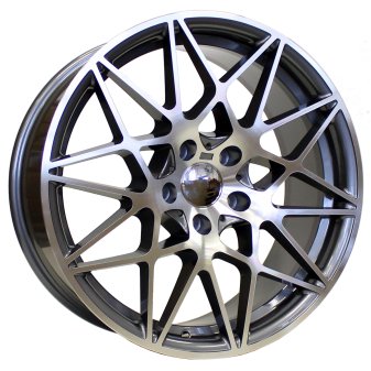 Alu kola Racing Line B5167, 19x8.5 5x120 ET34, šedivá + leštění