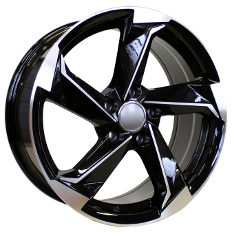 Alu kola Racing Line B5185, 19x8.5 5x112 ET40, černá + leštění