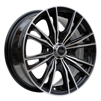 Alu kola Racing Line B5199, 14x6 4x100 ET38, černá + leštění