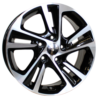 Alu kola Racing Line B5210, 15x6 5x114.3 ET46, černá + leštění