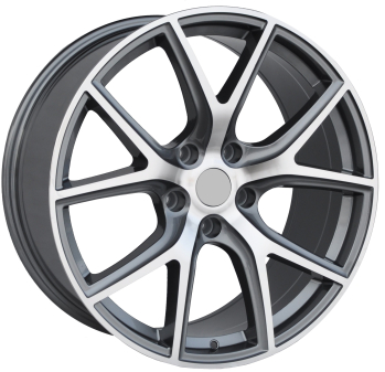 Alu kola Racing Line B5315, 20x9 5x127 ET38, šedivá + leštění (zátěžová)