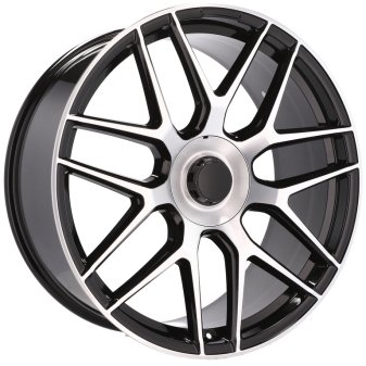 Alu kola Racing Line B5318, 21x10 5x112 ET44, černá + leštění (zátěžová)
