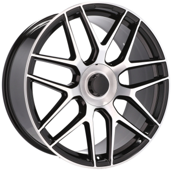 Alu kola Racing Line B5318, 21x11 5x112 ET42, černá + leštění (zátěžová)