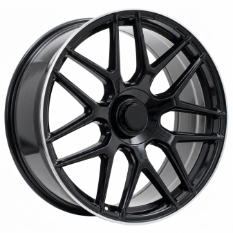 Alu kola Racing Line B5318, 23x10 5x130 ET33, černá + leštěný límec