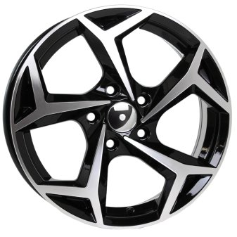 Alu kola Racing Line B5340, 17x7.5 5x112 ET41, černá + leštění