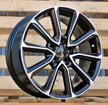 Alu kola Racing Line B5344, 18x7.5 5x114.3 ET35, černá + leštění