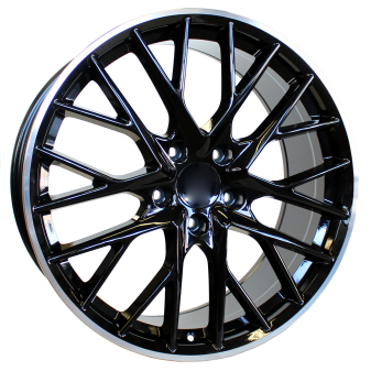 Alu kola Racing Line B5541, 21x9.5 5x130 ET61, černá + leštěný límec
