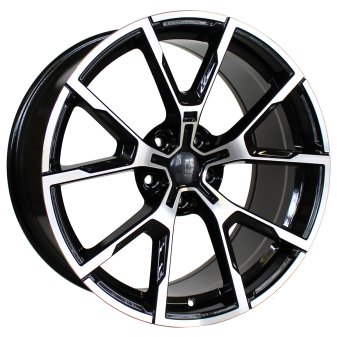 Alu kola Racing Line B5601, 19x8 5x112 ET27, černá + leštění (zátěžová)