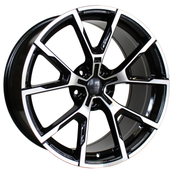 Alu kola Racing Line B5601, 19x9 5x120 ET40, černá + leštění (zátěžová)
