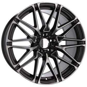 Alu kola Racing Line B5771, 22x10.5 5x112 ET43, černá + tmavé leštění (zátěžová)