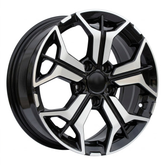 Alu kola Racing Line B5846, 16x6.5 5x114.3 ET40, černá + leštění