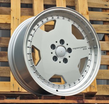 Alu kola Racing Line B5852, 18x9 5x112 ET30, stříbrná + leštěný límec