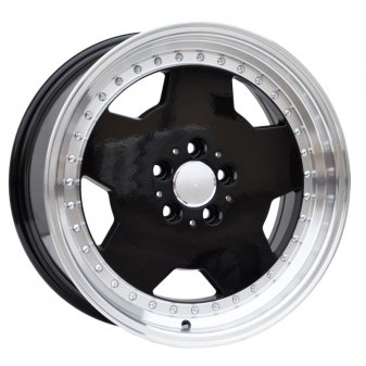 Alu kola Racing Line B5852, 18x9 5x112 ET35, černá + leštěný límec