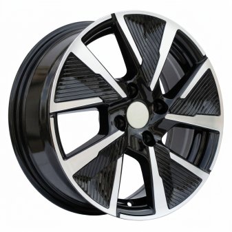 Alu kola Racing Line B5906F, 17x7 4x108 ET32, černá + leštění